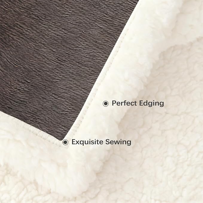 BlessLiving Grey Great Dane Throw Soft Blanket Sherpa Fleece Lined Blanket Pet and Dog Lovers Home Throw Blankets (Throw, 50 x 60 Inches)