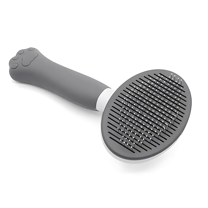 Cat Brush for Shedding for Indoor Cats & Dog Brush for Shedding - Perfect for Long & Short Haired Pets,Pet Brush for Dogs and Cats - Deshedding & Grooming Tool (Gray)