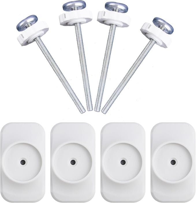 Baby Gate Extender Extension, 4 Pack Baby and Pet Babys Gate Replacement Parts, M8 (8mm) Replacement Bolt Part for Babys and Pet Pressure Mounted Safety-Gates, Extra Long Tension Gates Extender