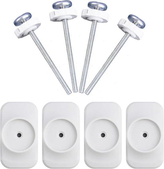 Baby Gate Extender Extension, 4 Pack Baby and Pet Babys Gate Replacement Parts, M8 (8mm) Replacement Bolt Part for Babys and Pet Pressure Mounted Safety-Gates, Extra Long Tension Gates Extender