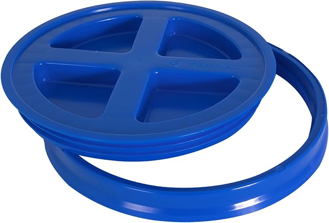 Gamma2 Gamma Seal Lid – Turn your standard utility bucket into an airtight storage container – Fits a 3.5 to 7 Gallon Bucket - Blue, Made in USA