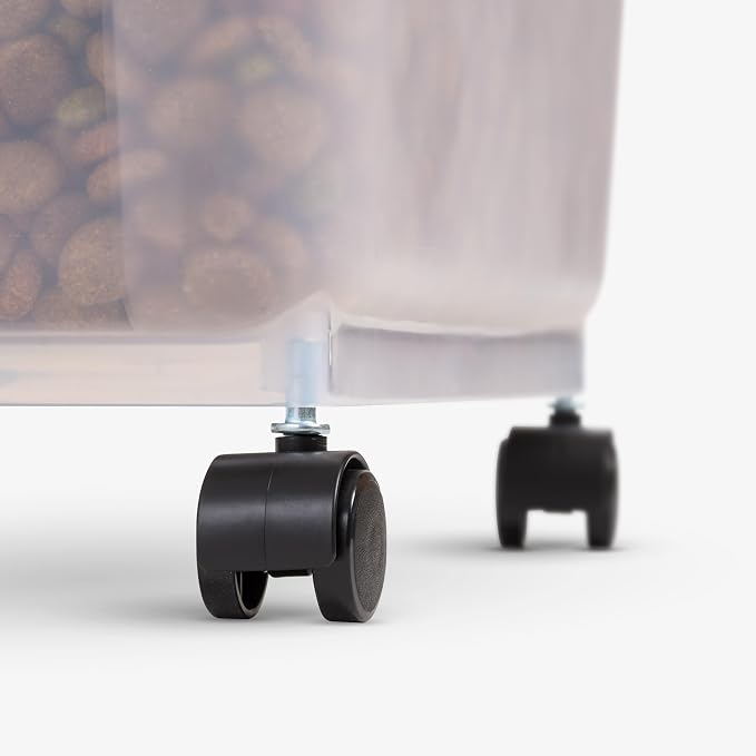 IRIS USA Dog Food Storage Container, Up to 58 lbs, Dark Gray, Made in USA | Includes 2-Cup Scoop & Wheels, Airtight Seal, BPA-Free, Bird Seed, Cat food, Cat Litter, Chicken Feed, Pellets