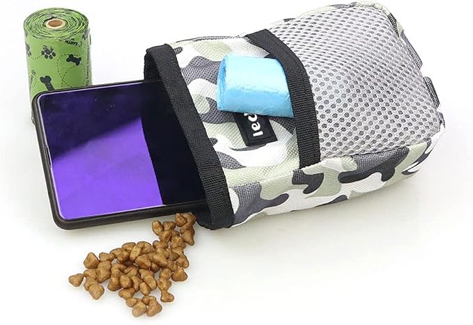 leconpet Dog Treat Pouch Portable Treat Pouch for Dog Training Easily Carries Perfect Food Snack Storage Holder for Puppy Training and Walking (Red)