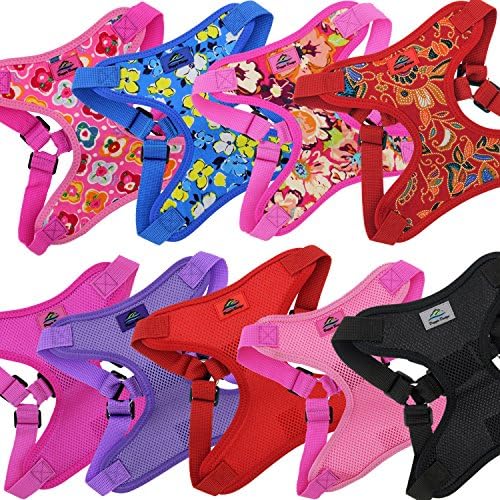 Doggie Design Dog Harness - No Choke Dog Harness, Dog Vest, Mesh Polyester, Pet Harness, Simple Step in and Go Design, Harness for Dog - Paisley Purple - M