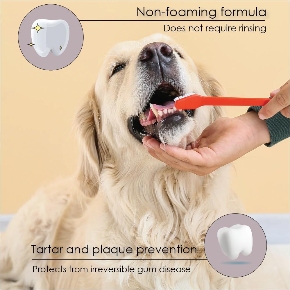 Advanced Enzymatic Toothpaste for Dogs, Peanut Butter Flavor Dog Toothpaste, Helps Clean Teeth & Freshen Breath, Supports Oral Hygiene, Dog Dental Care Toothpaste Gel, 3 oz