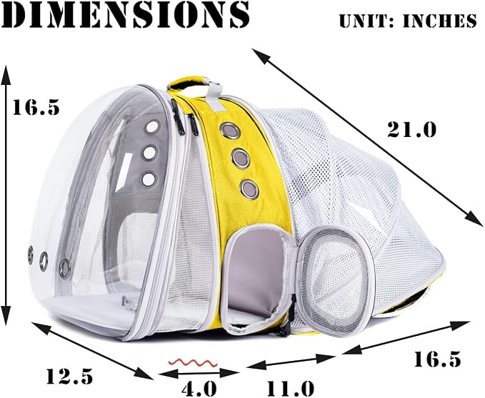 Dual Expandable Cat Backpack Carrier, Fit up to 20 lbs, Expandable Pet Carrier Backpack for Large Fat Cat and Small Puppy