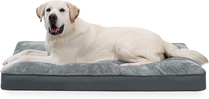 NUPIDA Waterproof Dog Bed for XXL Crate with Washable Cover, 47x29, Grey | TPU Waterproof Layer, Easy Clean Cover, Soft Plush Surface, Durable Oxford Fabric, Non-Slip Bottom, For Extra Large Breeds