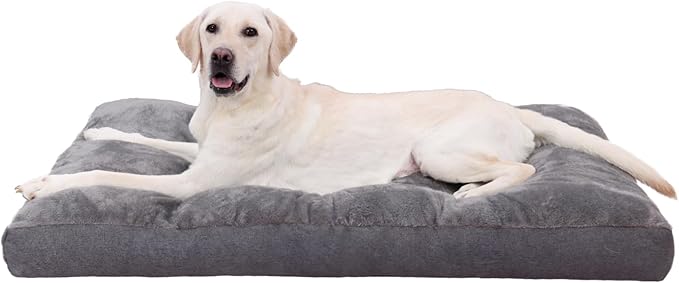 NUPIDA Dog Bed for Crate for Extra Large Dogs, Machine Washable XXL Crate Bed Pet Kennel Pad with Non-Slip Bottom, Pet Sleeping Mat, 47x29 Inch, Dark Gray