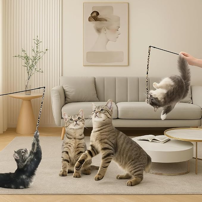 Cat Tunnel Toy Set for Indoor Cats – 20 Pcs Collapsible Cat Tunnels & Tubes, Interactive Feather Wand, Balls, Toys for Kitten and Large Adult Cats
