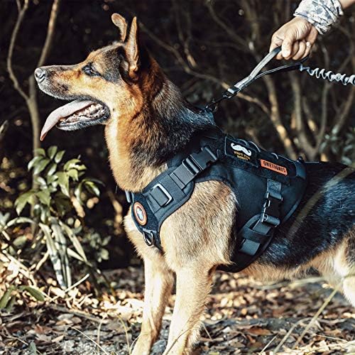 OneTigris Tactical Dog Harness with Handle for Small Medium Dogs Black S