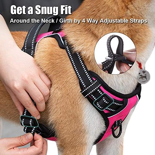 PoyPet No Pull Dog Harness Small, Reflective Vest with Front Clip & Handle