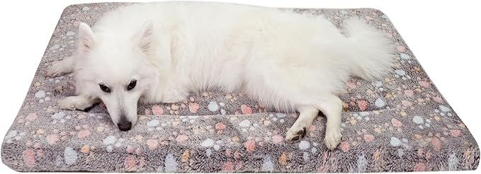 Dog Crate Mats Bed for Large Dogs, 42x28 Inch Short Plush Pet Mat, 1.6-inch Thick Thin Kennel Pad, Machine Washable Ideal for 42-Inch Dog Crates