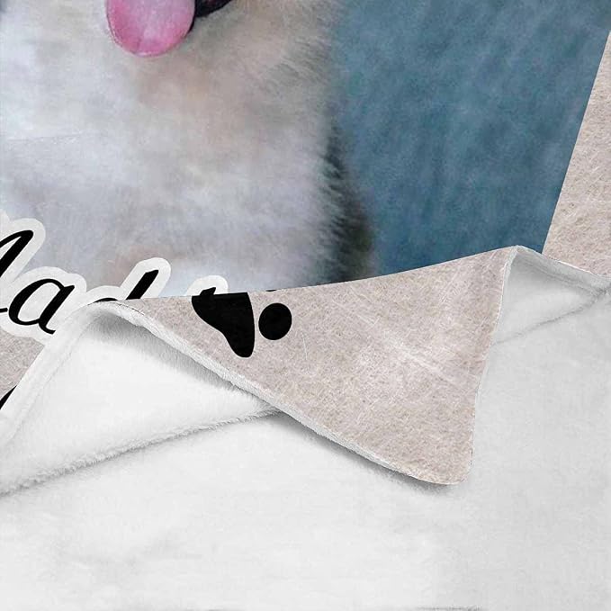Custom Photo Blanket Best Memorial for Your Pets - Personalized Cozy Fleece Throws Blanket with Picture Upload for Dogs Cats Family Friends