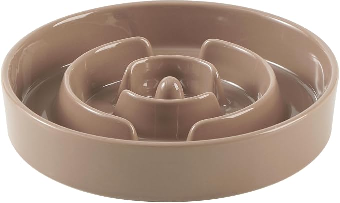 Havniva Ceramic Slow Feeder Dog Bowls, 3.2 Cups Dog Bowl Slow Feeding for Medium and Large Breed, 9.5inch Puzzle Dog Food Bowl Slow Feeder Non-Slip Anti-Gulping and Anti-Choking Reduces Bloating