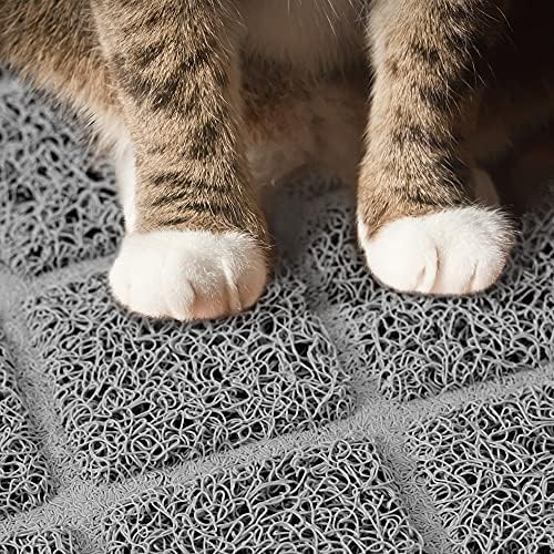 Niubya Premium Cat Litter Mat, Litter Box Mat with Non-Slip and Waterproof Backing, Litter Trapping Mat Soft on Kitty Paws and Easy to Clean, Cat Mat Traps Litter from Box