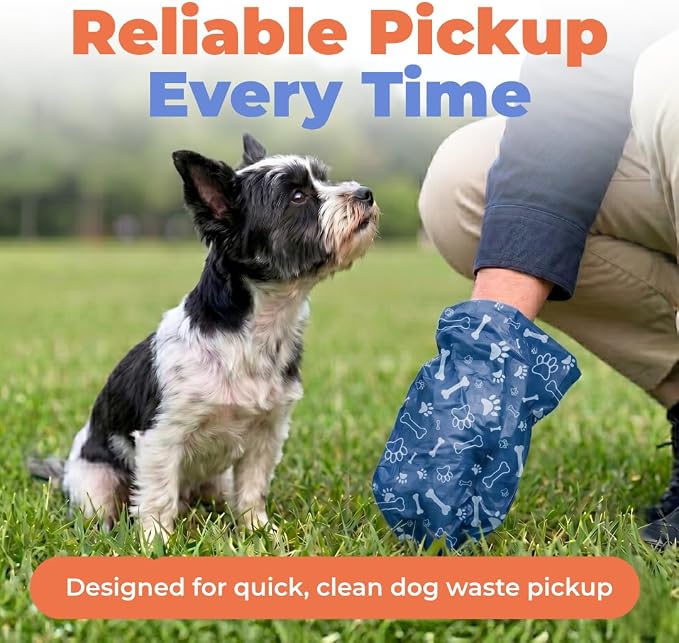 Best Pet Supplies Dog Poop Bags for Waste Refuse Cleanup, Doggy Roll Replacements for Outdoor Puppy Walking and Travel, Leak Proof and Tear Resistant, Thick Plastic - Loyal Blue, 240 Bags