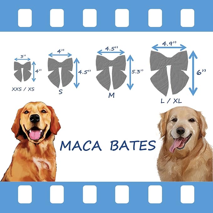 Maca Bates Dog Collar-Colorful Grid and Ripple Pattern Sailor Bow Tie,Adjustable Collar with Metal Buckle for Cat and Dog