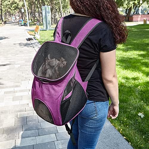 Dogline Front and Backpack for Dogs/Cats - Two Sizes - Airline Approved - Small, Purple