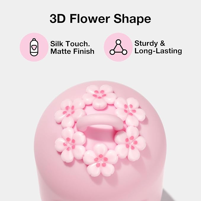 VETRESKA Dog Poop Bag Dispenser with Cherry Blossom Scented Poop Bags, Leak Proof and Extra Thick Pet Waste Bags, 1 Poop Bag Holder and 105 Bags for Dog Walking and Cats Litter, Pink