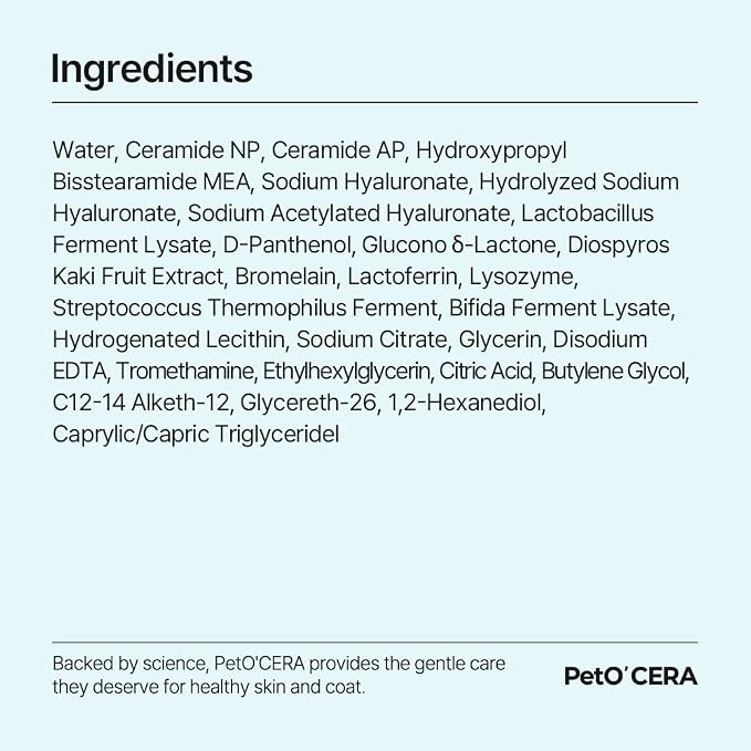 PetO’CERA EEF Ear Cleaner for Dogs & Cats, Vet Approved, Otic Enzymatic Infection Treatment, Gently Removes Debris, Odor, Soothes Itching, Hypoallergenic, Alcohol-Free, No Sting 4 fl oz