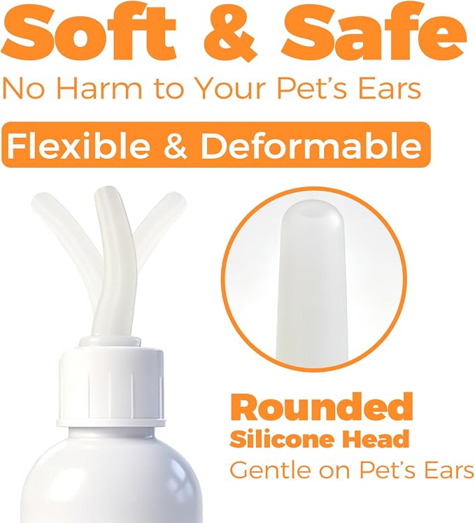 Ear Cleaner – Otic Ear Care Solution for Dogs and Cats, Helps Relieve Itching, Reduce Ear Odor, and Clean Debris – 4 fl oz | Advanced Ear Cleanser Dog Ear Wash Dog Swimmers Ear Drying Solution Pet Gentle