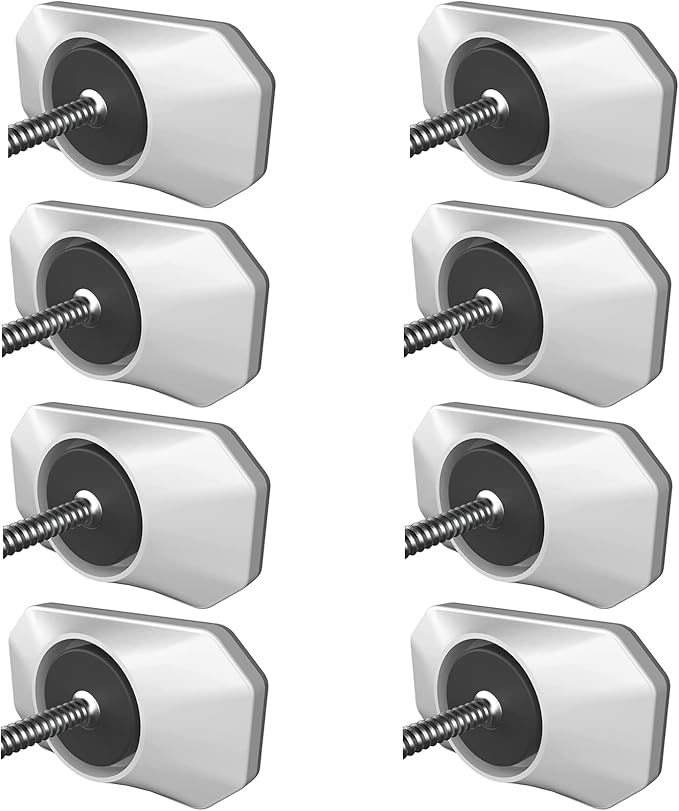 ICERO - Baby Gate Wall Protector - Protect Walls & Doorways from Pet & Dog Gates - for Child Pressure Mounted Stair Safety Gate- 8 Pack, White