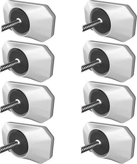 ICERO - Baby Gate Wall Protector - Protect Walls & Doorways from Pet & Dog Gates - for Child Pressure Mounted Stair Safety Gate- 8 Pack, White