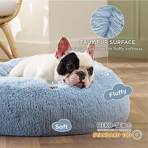 Bedsure Calming Small Dog Bed Donut Washable Cat＆Puppy Bed,23 inches