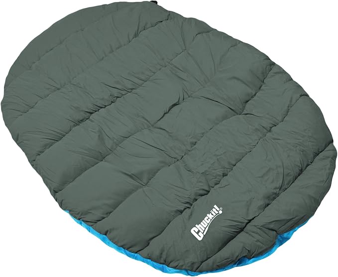 Chuckit! Outdoor Travel Portable Water Resistant Travel Pillow Dog Bed For Medium to Large Dogs 20 to 100 lbs, 39"L x 30"W, Blue