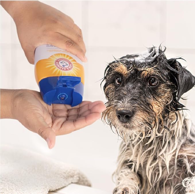 Arm & Hammer Deodorizing Dog Shampoo, Kiwi Blossom, 20 Fl Oz | Tearless, moisturizing baking soda formula for sensitive skin, safe for dogs and puppies during regular baths