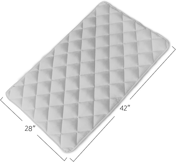 Dog Crate Pad 2 Pack (42" x 28"), Dog Crate Mat with Anti-Slip Bottom, Grey | Fits 42 Inch Crate, Soft, Machine Washable, Kennel Pad