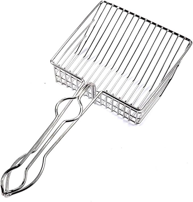 Cat Litter Scoop, Durable Metal Pet Kitty Kitten Sifter Heavy Duty with Long Handle Pet Kitty Dog Pooper Scooper, Easily Clean Litter Box
