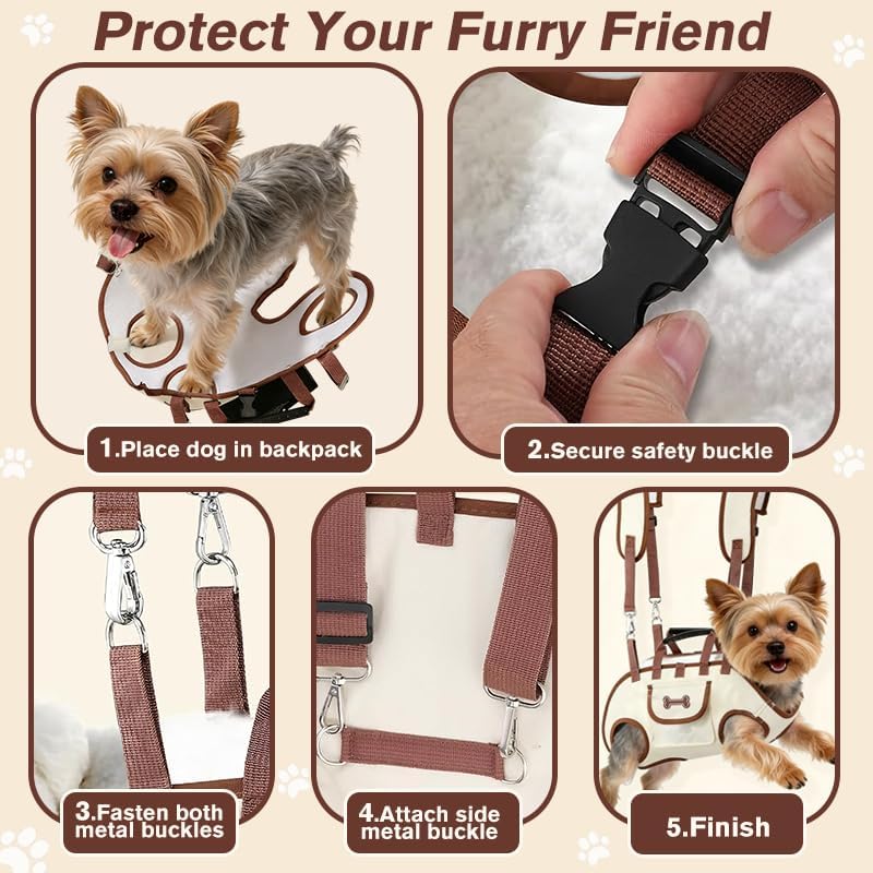 Dog Backpacks Carrier for Full Body Pet Lift Harness Shoulder Sling