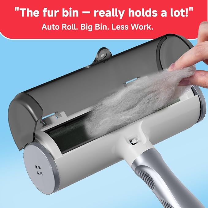 NVNAN Pet Hair Remover Roller and Grooming Glove Set for Dogs & Cats | Reusable roller tackles pet hair on furniture, and clothes, while the grooming glove helps brush dogs and cats
