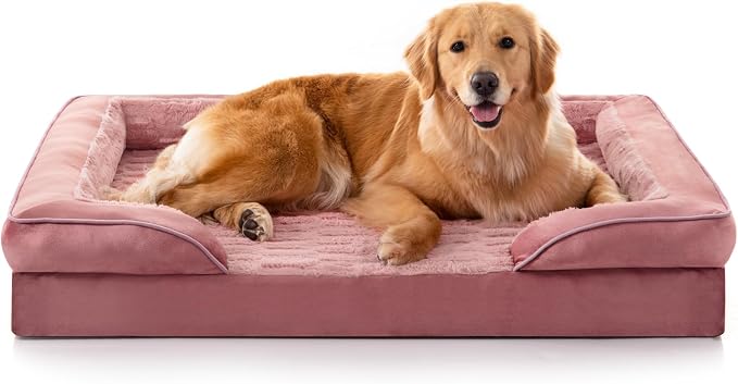 FURTIME Orthopedic Large Dog Bed, XL Waterproof Dog Beds, 42x35x6.5 Supportive Foam Pet Couch Bed with Removable Washable Cover and Nonskid Bottom
