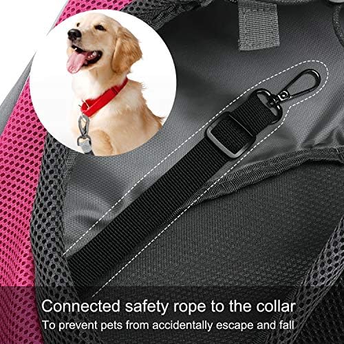 FDJASGY Pet Sling Carrier for Small Dogs Cats,Breathable Mesh Travelling Hand Free Puppy Backpack with Pouch and Adjustable Strap Carrier
