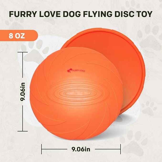 Flippy Flopper Dog Frisbee – Durable Dog Toy for Outdoor Fetch – Floating Frisbee for Dogs with Soft Rubber Edges – Comfortable on Teeth and Gums – Suitable for Water and Backyard Play