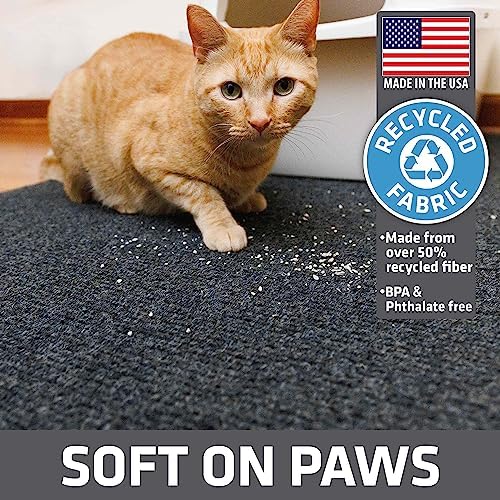 Drymate Cat Litter Box Mat, Litter Trapping Mat, Charcoal, 30x45 Jumbo XXL