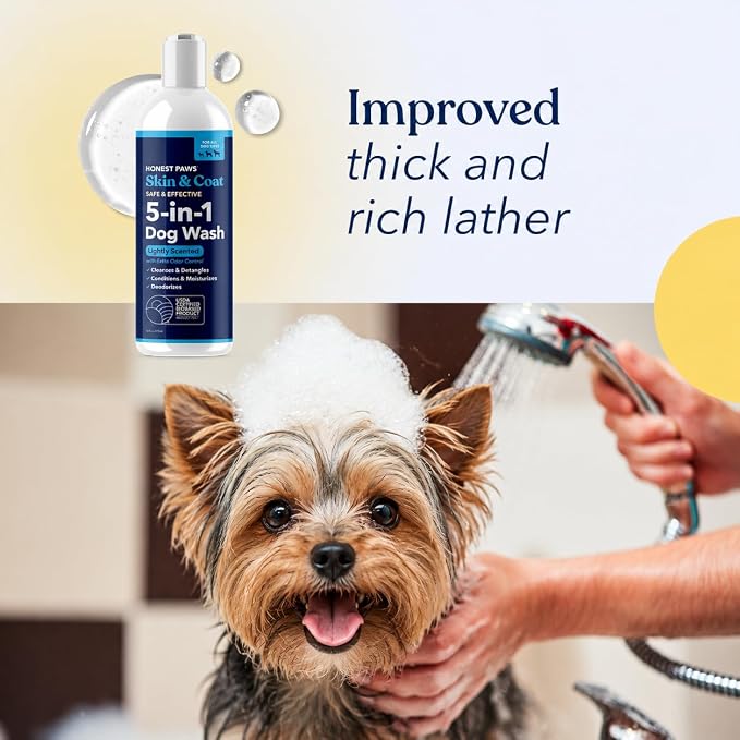 Dog Shampoo and Conditioner, Odor Control, Itchy Skin, Sensitive Skin | Itchy Skin Relief, Oatmeal Shampoo for Dogs, Anti-Itch for Allergies and Itching, Moisturizing Dry Skin, Natural