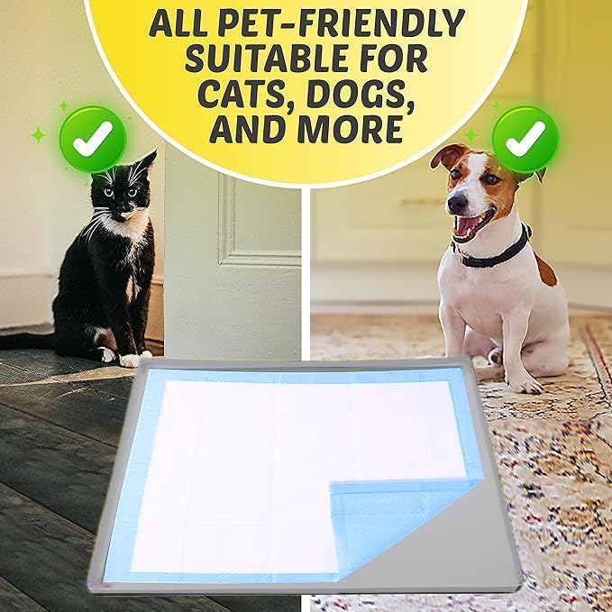 TidyFriend Dog Pee Pad Holder Tray Fits for 36” x 36” Wee Wee Pee Pads - Stable Grip, Quick-Wipe Silicone Surface Dog Potty Tray Holder for Indoor Flooring Protection (Light Grey)