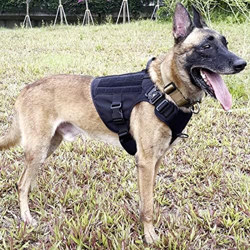 ICEFANG Tactical Dog Harness,for X-Large Dogs,Reflective No Pull Dog Vest