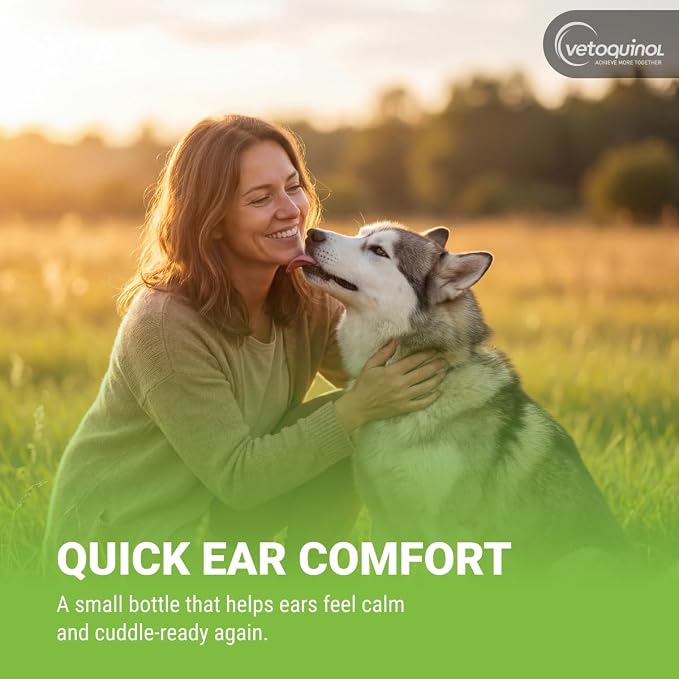 Vetoquinol Ear Cleansing Solution - Gentle Cleaner to Remove Dirt & Debris - Easy-to-Use Drops for Cats & Dogs - Support Clean and Fresh-Smelling Ears - Ideal for Routine Pet Hygiene - 4 Ounces
