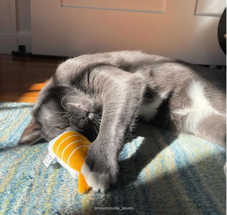 munchiecat Premium Organic Catnip Sushi Toy (1-pc) for Cats, Kittens - USA Made Durable Design for Pouncing, Batting and Play