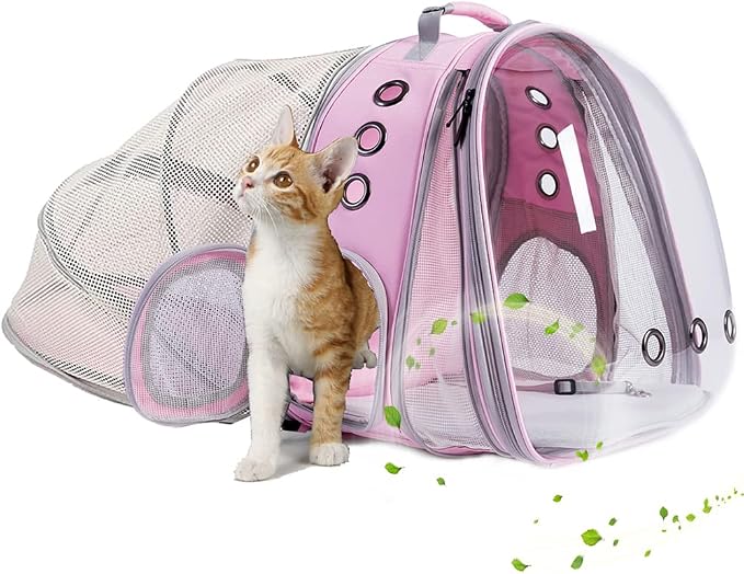 Dual Expandable Cat Backpack Carrier, Fit up to 20 lbs, Expandable Pet Carrier Backpack for Cat and Small Puppy