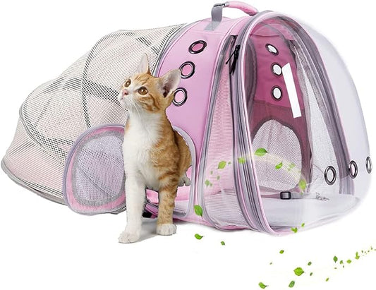 Dual Expandable Cat Backpack Carrier, Fit up to 20 lbs, Expandable Pet Carrier Backpack for Cat and Small Puppy