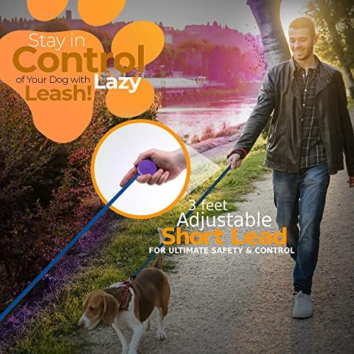 Tiger Paw + Free Bonus Leash! Wearable Mini Adjustable Dog Leash for Hiking, Training & Adventure - Powerful Lightweight, Retractable Keychain Clip. Durable & Comfort Grip for Walking Convenience.