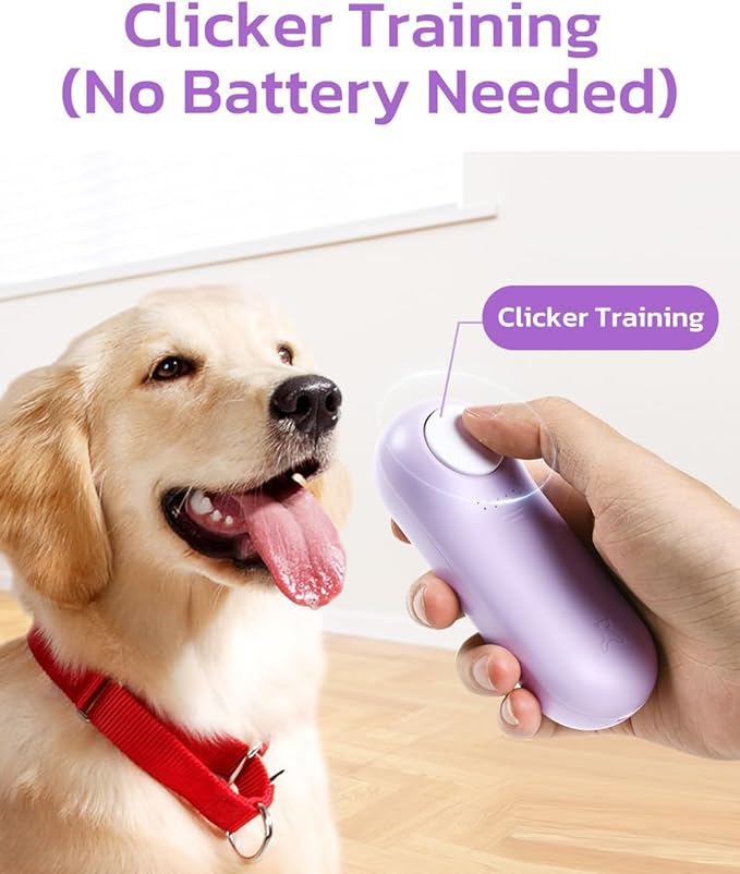 Clink Design Dog Training Clicker & Dog Clicker with Treat Storage, Purple | Clicker Dog Trainer, Compact Dog Clicker for Puppy Training or Cat Clicker, 2.36 oz