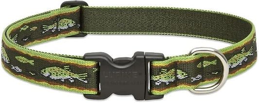 LupinePet Originals 1" Brook Trout 16-28" Adjustable Collar for Large Dogs