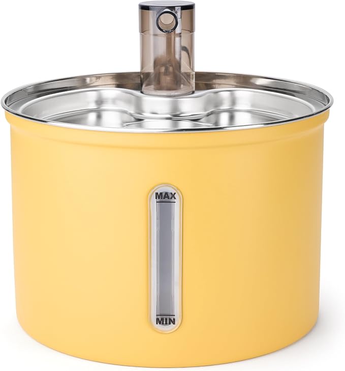 Stainless Steel Cat Water Fountain 3L – Ultra Quiet Pump, Triple Filtration System, Automatic Pet Drinking Fountain for Cats & Small Dogs, Dishwasher-Safe with USB-C Power