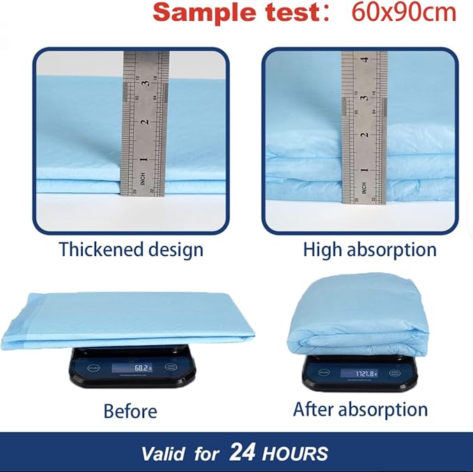 Dog Pee Pads , Ultra Absorbent 6-Layer Puppy Training Pads, Bed Pads, Changing Pads M-L– XL Leak-Proof, Quick Dry, Odor Control, Disposable, Incontinence Pads (L, 40, Count)